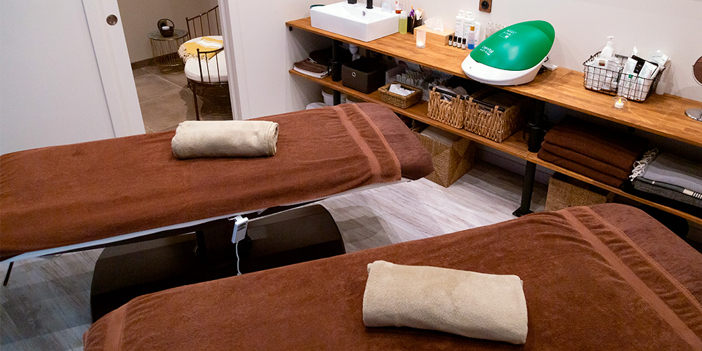 Cabine massage en duo à l'institut Douc'eur